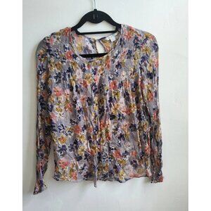 Boden Long Sleeve Floral 100% Viscose Spring Women Top Size 10